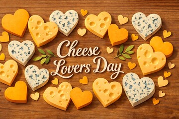 Heart shaped cheese cookies for cheese lovers day celebration