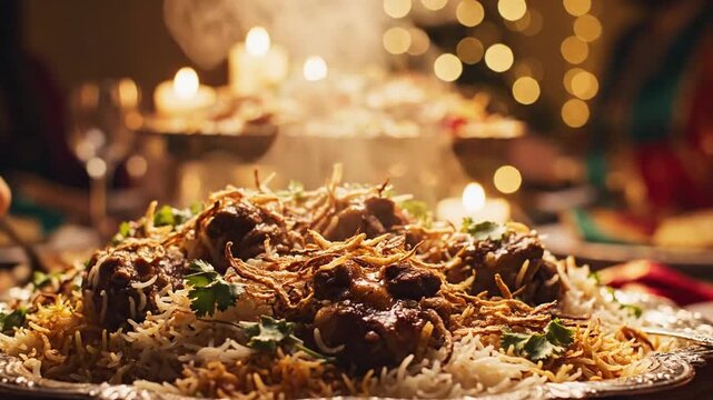 Delicious Biryani Feast - A Culinary Delight for Special Occasions.