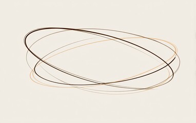 Intersecting ellipses float on off-white