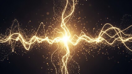 Golden energy flow with bright central point