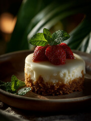 Mini Strawberry Cheesecake Dessert Presentation