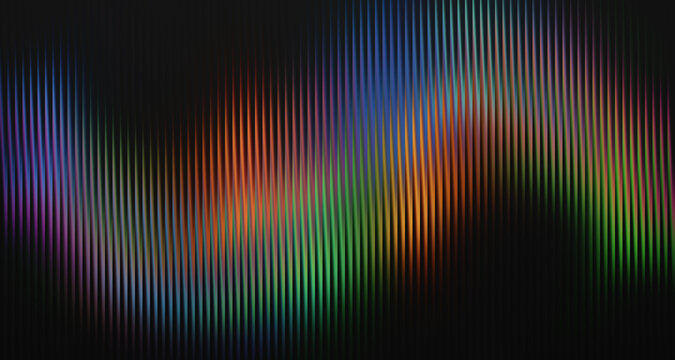 Abstract colorful vertical lines wave pattern dark background digital art background