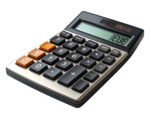 Compact Calculator with Numeric Keypad and Display.