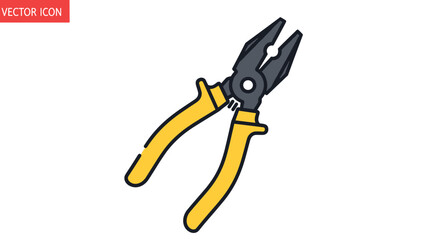 Obraz premium Yellow Handled Needle Nose Pliers Tool.