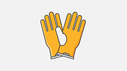 Fototapeta premium Yellow Rubber Gloves Protective Workwear.