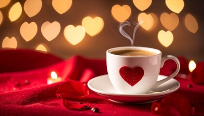 cup of coffee with heart, valentines day