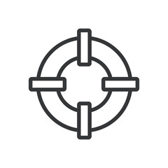 Basic interface line editable stroke icon. Vector illustration