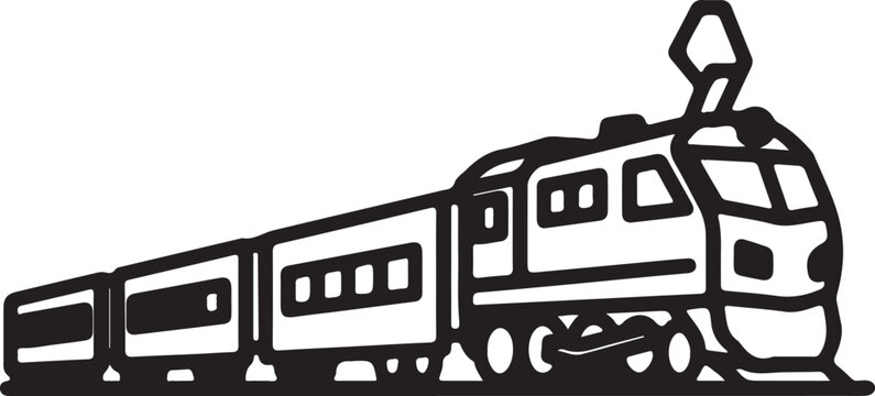 train on white background