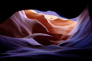 美しい色の渓谷が見える場所