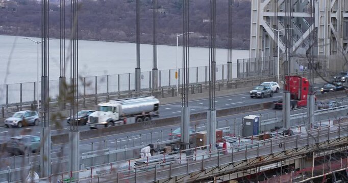 The George Washington Bridge from West side Traffic