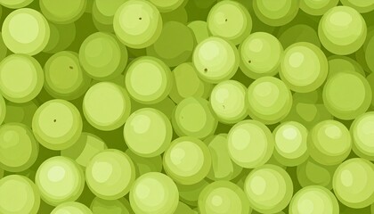 Glossy green spheres arranged in seamless pattern for vibrant background design
