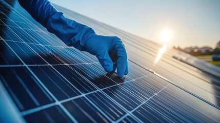 Solar panel inspection under sunlight