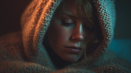 Cozy Nighttime Comfort with Blankets and Sweaters