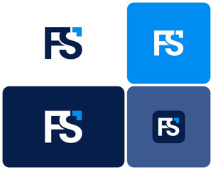 Initial Letter FS Growth Arrow Business Success Finance Solution Vector Logo Design Illustration