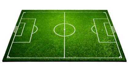  grass soccer field isolated on white background PNG