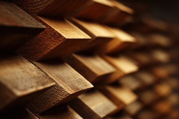 木のテクスチャとパターンの詳細な表示