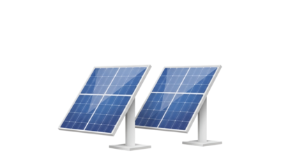 Two solar panels installed side by side