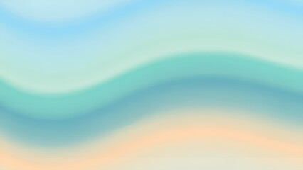 Abstract Blurry Wave Gradient Background in Teal Blue and Soft Peach for Modern Minimalist Design and Web Backdrops