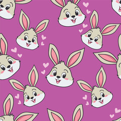 seamless pattern with rabbits