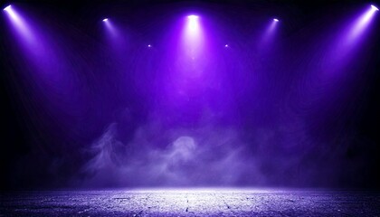 The dark stage shows, purple background, an empty dark scene, neon light, spotlights The asp.jpg