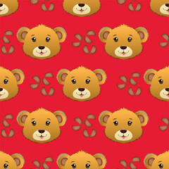 seamless pattern with teddy bears