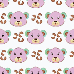 seamless pattern with funny animals
