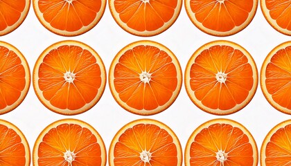 背景素材 リアルな輪切りミカンのシームレスパターン PNG Background Seamless pattern Realistic Mandarin Orange