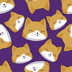 seamless pattern with cats