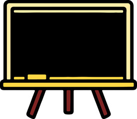 Educational Chalkboard on Tripod Stand Icon