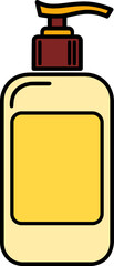 Cosmetic Pump Bottle Flat Vector Icon