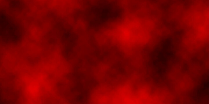 An abstract art background features a dark red grunge texture with bubbles and orange smoke, creating a hot inferno motion design reminiscent of a fire explosion in a deep space galaxy