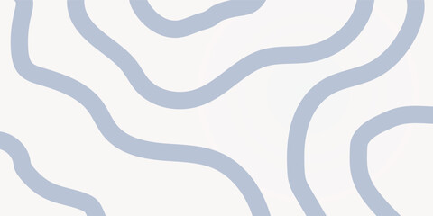Obraz premium Organic flowing light blue lines creating an abstract pattern on a pale background.