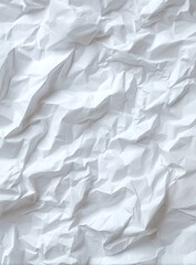 Fototapeta premium Crumpled white paper texture (26)