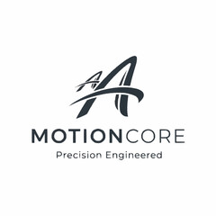 Fototapeta premium Motioncore Precision Engineered Company Logo Design.