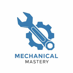 Mechanical Mastery Logo with Wrench and Gear.