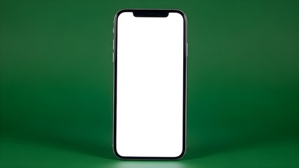 Vertical Smartphone Mockup on Green Background