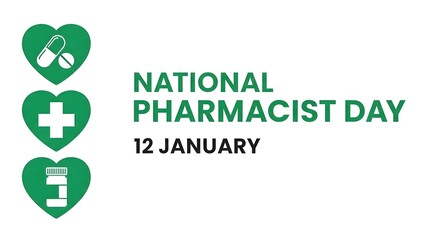 National Pharmacist Day January 12 Healthcare Pharmacy Awareness Illustration