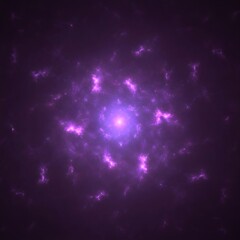 Vibrant Purple Galaxy Starfield and Interstellar Gas