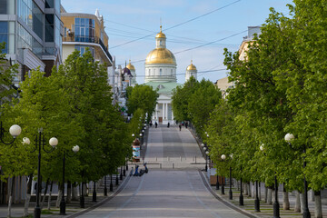 May morning on Moskovskaya Street. Penza