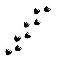 Fototapeta premium Cartoon dinosaur footprint tracks 