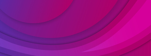 Obraz premium Layered purple and pink curved shapes with shadows