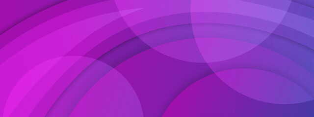 Obraz premium Purple gradient background with layered semicircles shapes