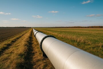 Natural Gas Pipeline Crossing Agricultural Landscape