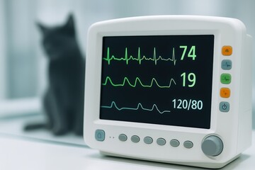 Pet Vital Signs Monitor in Veterinary Clinic