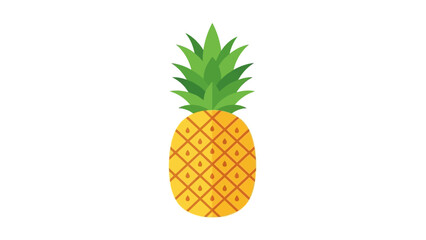 A vibrant, stylized illustration of a fresh pineapple on a clean white background