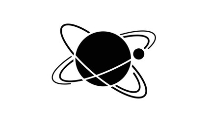 Abstract Atomic Structure Icon Symbolizing Science Technology and Innovation