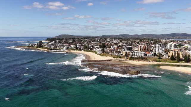 Pacific ocean coast at The Entrance Long Getty Central Coast towns in Austgralia.