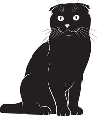 Black cat sitting and looking at camera © Rulia