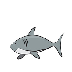 Fototapeta premium Sea animals with white background