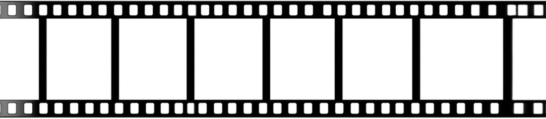 Obraz premium Classic film strip illustration isolated on transparent background